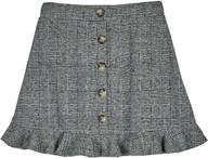 👗 houndstooth pencil skirt for girls by amy byer - button accent logo