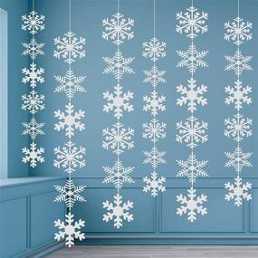 img 4 attached to ❄️ Enchanting Snowflake Decorations: Sparkling Ornaments for your Snowflakes Wonderland Party Supplies