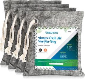 img 4 attached to 🌿 Nature Fresh Bamboo Activated Charcoal Air Purifying Bag - 4 x 200g Odor Eliminators for Home, Closet, Car, and Room Deodorizer - Air Fresheners and Absorbers