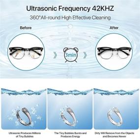 img 1 attached to 💎 Compact and Powerful Professional Ultrasonic Cleaner for Portable Eyeglasses