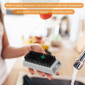 img 1 attached to 🖐️ Reusable Gray Hand Scrub Brush Set for Effective Nail and Hand Cleaning - 5 Non-Disposable Plastic Cleaning Brushes