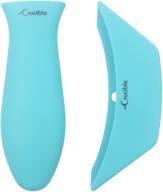 turquoise silicone hot handle holder 2-pack by crucible cookware logo