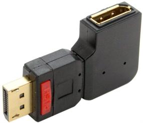 img 4 attached to 🔌 Cablecc Right Angled 90 Degree DisplayPort Male to Female Extension Adapter - Standard DP 4K: Enhanced Connectivity with Improved Flexibility