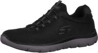 skechers summits sneakers black charcoal men's shoes logo