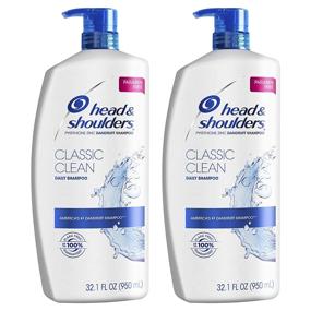img 3 attached to Head and Shoulders Classic Clean: Twin Pack Anti Dandruff Shampoo, 32.1 fl oz - Scalp Care Treatment