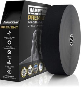 img 4 attached to 🏊 135 Feet Waterproof Bulk Kinesiology Tape for Sports Therapy Support- Original Premium Therapeutic Elastic & Hypoallergenic Cotton in Black