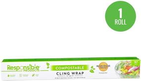 img 3 attached to 🌱 Responsible Products: Home Compostable Cling Wrap for Food - Non-Plastic Biodegradable Film, Reusable, Zero Waste, Non-Toxic