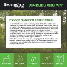 img 1 attached to 🌱 Responsible Products: Home Compostable Cling Wrap for Food - Non-Plastic Biodegradable Film, Reusable, Zero Waste, Non-Toxic