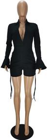 img 1 attached to GEMEIQ Sleeve Clubwear Bodycon Jumpsuit Women's Clothing