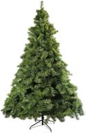 jefee 6ft christmas tree: artificial pin tree with metal stand - indoor & outdoor xmas decoration, green (777tips) логотип