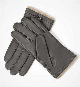 img 1 attached to 🧤 YISEVEN Кашемировые перчатки из агнешьей кожи для мотоцикла с возможностью использования сенсорного экрана.