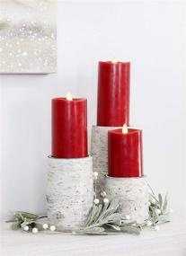 img 3 attached to 🎄 Enhance Your Farmhouse Christmas Decor with AuldHome Snowy Lamb’s Ear Garland: 4-Foot Pearl and Berry Candle Ring or Wreath Accent