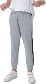 img 1 attached to Sykooria Drawstring Elastic Striped Sweatpants