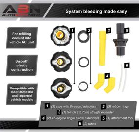 img 1 attached to 💦 Efficient and Mess-Free: ABN AC Radiator Funnel Fill Kit - Spill-Proof Coolant Flush Set for No-Spill Refilling, Bleeding, and Bleeder-Free Coolant Maintenance