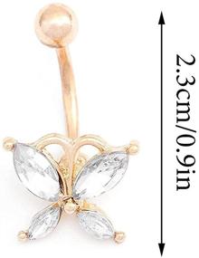 img 1 attached to DRESBE Crystal Butterfly Piercing Accessories