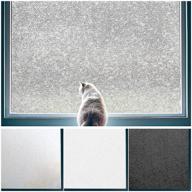 🔆 coavas privacy window film: heat control crystal pattern film for home/office - no glue, anti-uv 17.7x78.7 inches logo