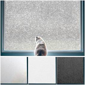 img 4 attached to 🔆 Coavas Privacy Window Film: Heat Control Crystal Pattern Film for Home/Office - No Glue, Anti-UV 17.7x78.7 Inches