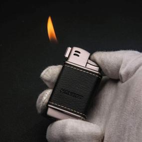 img 4 attached to 🔥 Reliable Refillable Pipe Lighter: Soft Flame butane Lighters with Czech Pipe Tools, Cleaners, Hard Bristle Filters (Black)