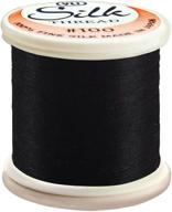 black silk thread: high-quality 100 weight meters for sewing projects logo