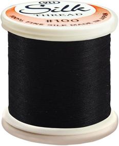 img 1 attached to Black Silk Thread: High-Quality 100 Weight Meters for Sewing Projects