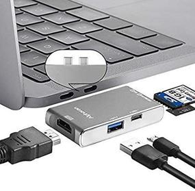 img 3 attached to Alpharan USB C Hub for MacBook Pro 2016/2017 - 4K HDMI, USB 3.0, SD & Micro SD Reader