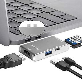 img 4 attached to Alpharan USB C Hub for MacBook Pro 2016/2017 - 4K HDMI, USB 3.0, SD & Micro SD Reader