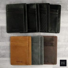 img 1 attached to Daft Co Premium Blocking Minimalist Wallets, Card Cases & Money Organizers: Style Meets Functionality