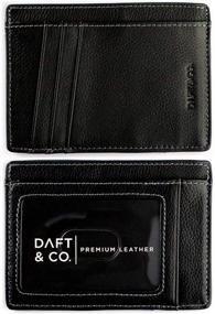 img 4 attached to Daft Co Premium Blocking Minimalist Wallets, Card Cases & Money Organizers: Style Meets Functionality