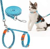 🐱 expawlorer cat leash and harness set - adjustable h shape cat harness and leash - escape proof design - ethnic style kitten harness - outdoor walking harness for cats логотип