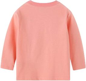 img 3 attached to 🐰 Adorable Pink Rabbit Elephant Long Sleeve Top for Little Girls | 100% Cotton Toddler Kids T-Shirt (18M-6T)