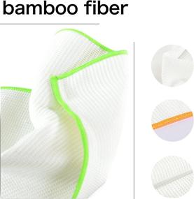 img 3 attached to 🌿 Luckiss 100% Bamboo Dish Cloths: Super Absorbent Towels for Eco-Friendly Cleaning - 12 Pack