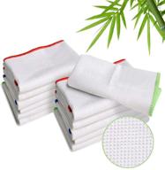 🌿 luckiss 100% bamboo dish cloths: super absorbent towels for eco-friendly cleaning - 12 pack logo