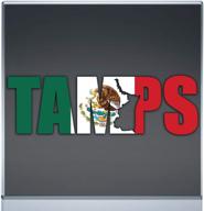 📍 tamaulipas map sticker decal for tamps, mexico (full color, 8"x2.5") logo
