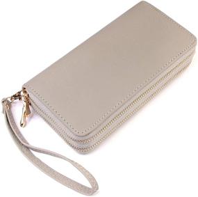 img 3 attached to 💼 Timeless Leatherette Zip Around Wallet: Versatile Handbags & Wristlets for Women