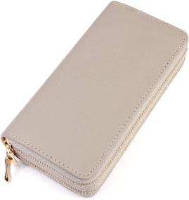 img 4 attached to 💼 Timeless Leatherette Zip Around Wallet: Versatile Handbags & Wristlets for Women