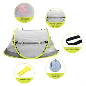 img 1 attached to 🏖️ Пляжная палатка Epltion 2021 для малышей: мгновенный навес от солнца с УФ-защитой для младенцев - рейтинг UPF 50+, в комплекте сумка для переноски