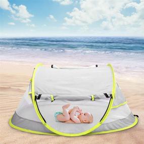 img 3 attached to 🏖️ Epltion 2021 Baby Beach Tent: Pop Up UV Protection Sun Shelter for Infants - UPF 50+ Rating, Carry Bag Included
