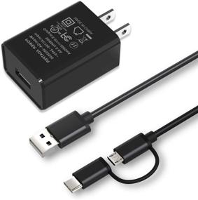 img 4 attached to 🔌 [UL Listed] Charger Compatible for Amazon Kindle Fire HD 10 9th Gen 2019, Fire HDX 6&#34; 7&#34; 8.9&#34; 9.7&#34;, Fire 7 HD 8 10 Tablet and Phone with 5FT Micro-USB &amp; USB C 2 in 1 Cable - Improved SEO