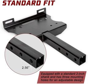 img 1 attached to 🚚 BUNKER INDUST Receiver Hitch Winch Cradle Mount Plate: A Versatile 2" Trailer Hitch Winch Mounting Bracket for ATV UTV Truck