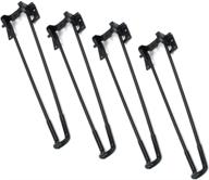 🛠️ meetwarm 16-inch foldable hairpin legs, black metal folding table legs, diy furniture legs for coffee and end tables, side table, laptop table, mini desk - set of 4 with rubber pads & screws логотип