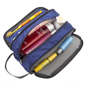 img 2 attached to Compact Travel Toiletry Bag: Yeiotsy Small Light Dopp Kit Organizer - Sapphire Blue