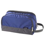 compact travel toiletry bag: yeiotsy small light dopp kit organizer - sapphire blue logo