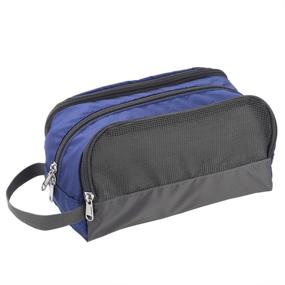 img 3 attached to Compact Travel Toiletry Bag: Yeiotsy Small Light Dopp Kit Organizer - Sapphire Blue