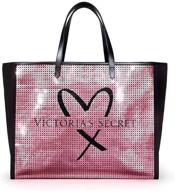 💖 sparkle in style with victoria's secret pink showstopper sequin bling tote bag logo