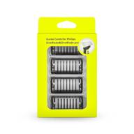 🔧 ultimate mixed replacement pack kit of 4pc guide combs for philips oneblade & oneblade pro qp2520 qp2530 qp2620 qp2630 qp6510 qp6520 hybrid electric trimmer and shaver logo