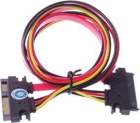img 3 attached to 💻 SMAKN(TM) 22-пиновый SATA-кабель для передачи данных и питания с разъемами мужским и женским типа комбо - Слимлайн SATA-удлинитель вилка/гнездо - 20 дюймов (50 см) - Повышенная поисковая оптимизация