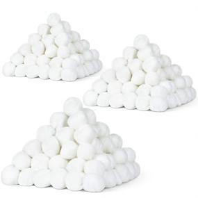 img 3 attached to DecorRack 300 Small Cotton Balls: Soft and Absorbent for Makeup, Nail Polish Removal, Skincare, and More – 100% Natural Cotton, Multi-Purpose Household Balls (300 Count)