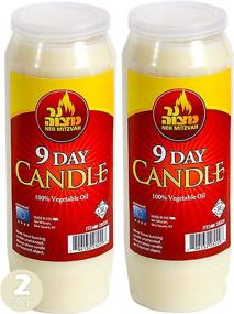 img 2 attached to Pack of Two Kosher Yahrtzeit Memorial and Yom 🕯️ Kippur Candles - 9 Day Yartzeit Candle with Plastic Holder