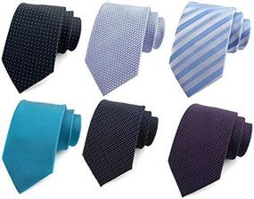 img 4 attached to WeiShang Classic Necktie Woven JACQUARD Men's Accessories for Ties, Cummerbunds & Pocket Squares