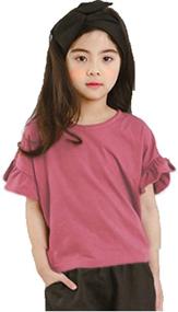 img 2 attached to Colorful Childhood Ruffles Toddler T Shirt Girls' Clothing for Tops, Tees & Blouses